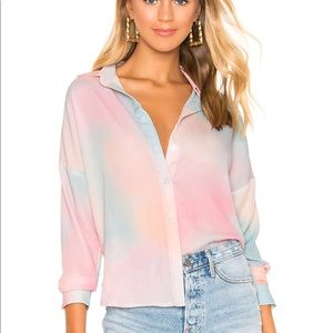 Superdown Miranda Button Up Shirt in Ombre